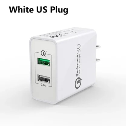 TIEGEM Dual USB Power Adapter Wall Charger US/EU Plug - 图片 5