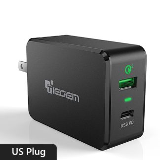 TIEGEM USB PD Power Adapter Wall Charger US/EU Plug