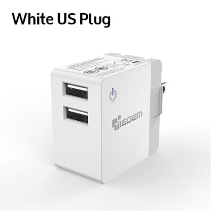 TIEGEM 2.4A Dual USB Power Adapter Wall Charger US/EU Plug - 图片 5