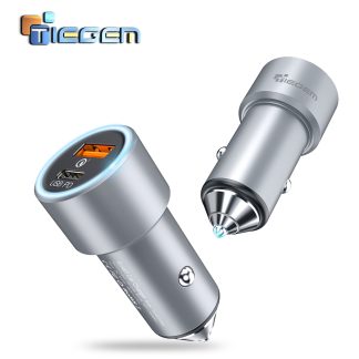 TIEGEM Dual USB  PD Car Charger Adapter